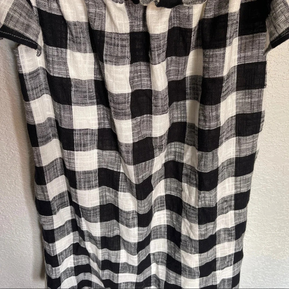 Anthropologie Gingham Off The Shoulder Dress - Picture 4 of 9